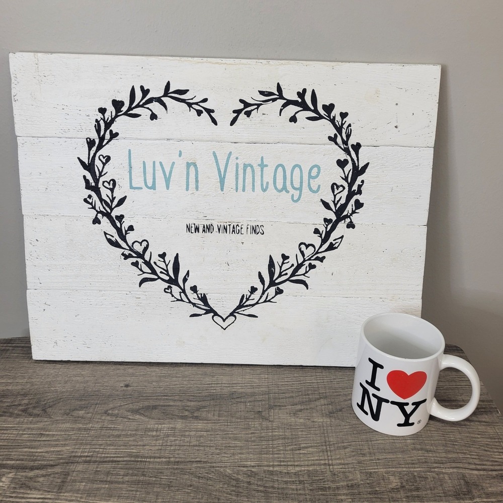 I Love‎ NY Coffee Mug Souvenir Collectible Novelty Gift White Red 12 oz Cup